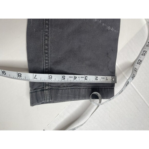 Carhartt Work Pants 31X32, Dark Grey, Relaxed Fit, Worn, Logo, Distressed - Picture 8 of 9